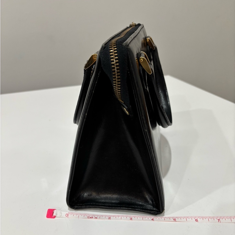 Vintage Gianni Versace Medusa Top Handle Satchel Black Gold Hardware 1990s Italy - Picture 5 of 12